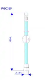 Gibljivo crevo za slavinu - bateriju sa izvlačnim tušem Rosan PGC385