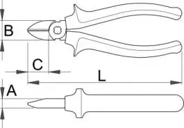 Sečice kose 461/1VDEBI 140mm 1.000 V UNIOR