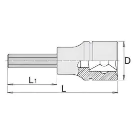 Ključevi nasadni imbus dugi, prihvat 1/2” 192/2HXL 6 x 64 UNIOR