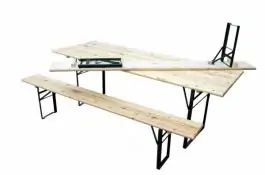 Pivski set za sedenje drveni 220x80cm