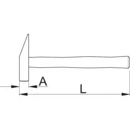 Čekić zidarski sa drvenom drškom 810 700gr UNIOR