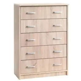 Komoda Gentofte sa 5 fioka u boji hrasta