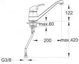Slavina-baterija za sudoperu S21 Herz
