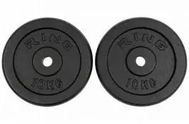 Tegovi crni standardni liveni 2x10kg RX PL01-10