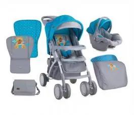 Kolica Rio Set Blue & Grey Hello Bear BERTONI