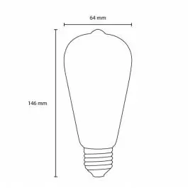 LED filament sijalica dimabilna toplo bela 9W PROSTO