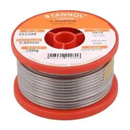 Žica za lemljenje Tinol punjena 2mm 250gr Sn60/Pb40 Stannol