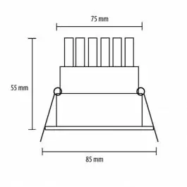 Ugradna LED lampa 5.4W hladno bela LUG5C-CW Prosto