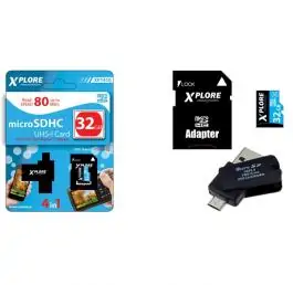 Micro SDHC kartica 32GB sa adapterom i čitačem XP1410 Xplore