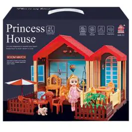 Princezina kućica set sa svetlom na baterije, od 61-delova