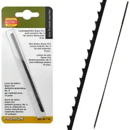 Proxxon Super-Cut Testere za Dekupir Bez Čepova 130mm - 13 Zuba, 12 Komada (130 x 1.3 x 0.44 mm)