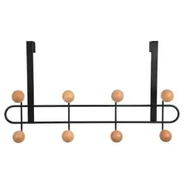 ESTIA ES02-18306 ČIVILUK ZA VRATA SA 8 KUKICA METAL CRNI