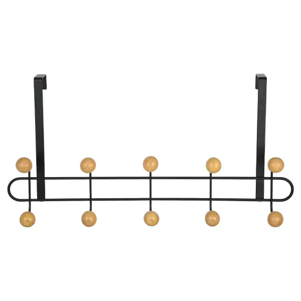 ESTIA ES02-18313 ČIVILUK ZA VRATA SA 10 KUKICA METAL CRNI