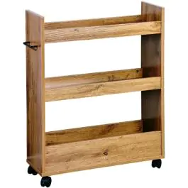 KESPER KSP24859 višenamenska polica sa točkićima 60x22x78 cm drvo