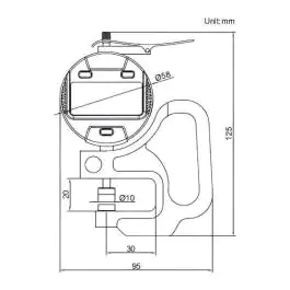 INSIZE Merilo za debljinu digitalno 0-10mm