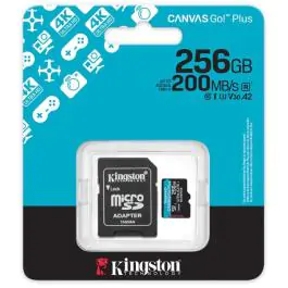 Kingston CanvasGo!Plus microSD kartica 256GB+adapt er