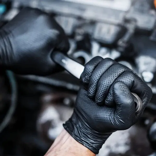 Jednokratne rukavice L Mercator GoGrip PRO crne bez pudera