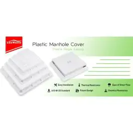 Poklopac za šaht PVC kockasti sivi 50 x 50 cm LuxWares