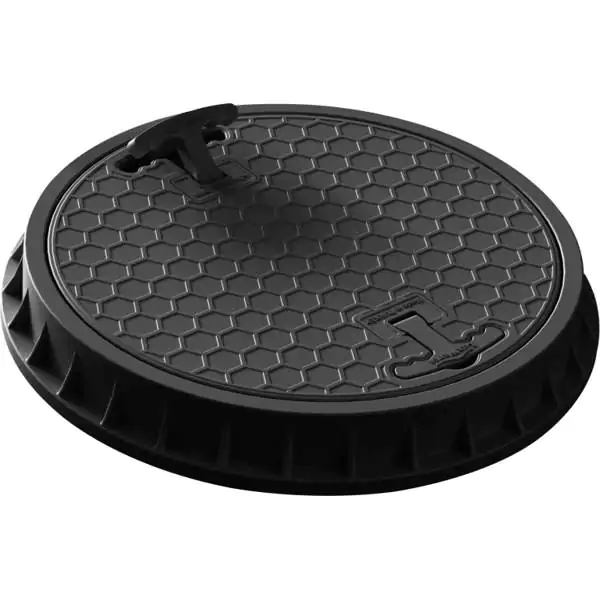 Poklopac za šaht PVC okrugli crni 50 cm LuxWares