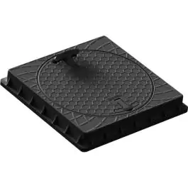 Poklopac za šaht PVC kockasti crni 60x60 cm LuxWares