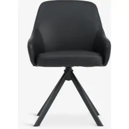 Trpezarijska stolica ROSTRUP rotirajuća crna 3640287