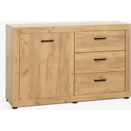 Komoda LINTRUP 1 vrata 3 fioke divlji natur hrast 3670345