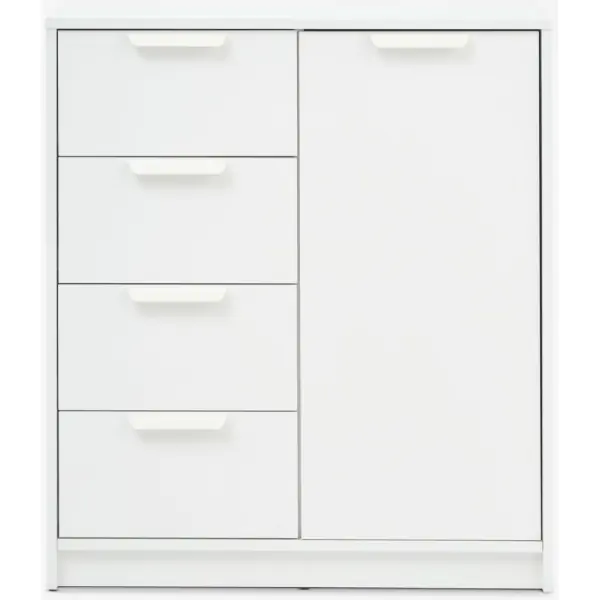 Komoda 4 fioke 1 vrata JENSLEV kombinovana bela 3601401