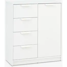 Komoda 4 fioke 1 vrata JENSLEV kombinovana bela 3601401