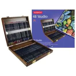 Boje drvene 48boja u drvenoj kutiji Studio Derwent 700822 000020794