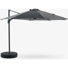 Viseći suncobran TRONDHEIM Ø300 cm – tamno siv