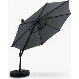 Viseći suncobran TRONDHEIM Ø300 cm – tamno siv