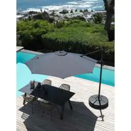 Viseći suncobran TRONDHEIM Ø300 cm – tamno siv