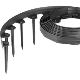 Strend Pro Garden traka za oivičavanje travnjaka 10 m x 4 cm fleksibilna baštenska ivica crna