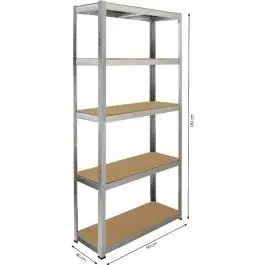 Fieldmann metalna polica za skladištenje 180x90x40 cm FDR 1800 – regal sa 5 polica nosivosti 175 kg