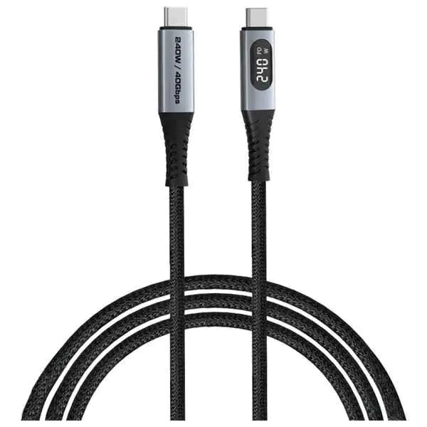 Kabal USB-C za sinhronizaciju i punjenje sa displejem 240W/40Gbps/120cm Sync & Charge Verbatim 31849 crni