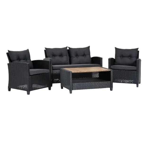 Lounge garnitura VEN 4os. crna