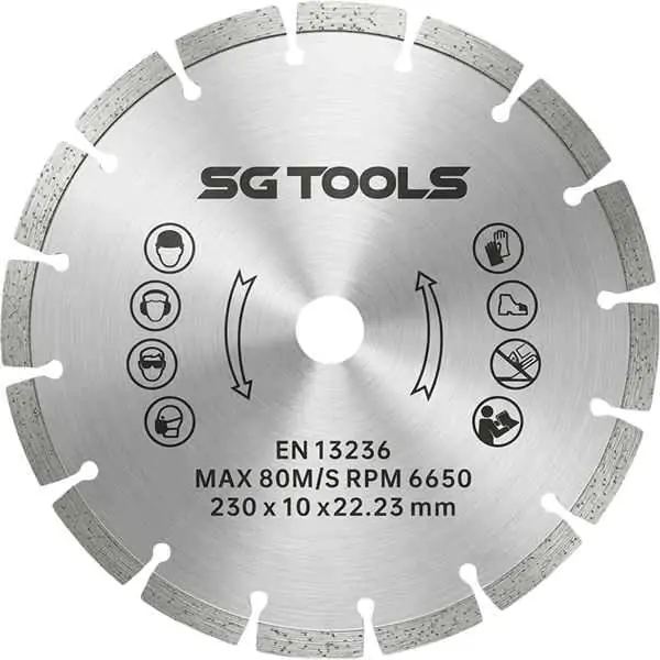 SG TOOLS dijamantska ploča za sečenje betona 150mm, laserski varena