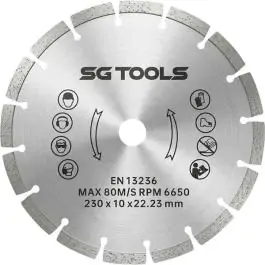 SG TOOLS dijamantska ploča za sečenje betona 150mm, laserski varena
