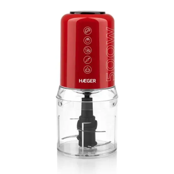 HAEGER CH-50W.009A SECKALICA 0,5L 500W 4 SEČIVA CRVENA