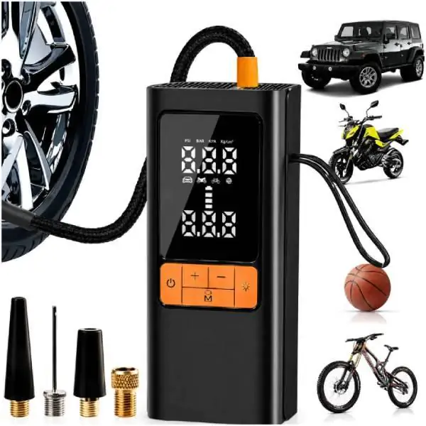 Bežični automatski digitalni kompresor 3u1 sa LED lampom 150 PSI Sal - proizvod na akciji