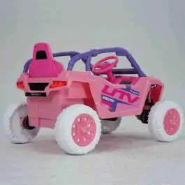 Dečiji bagi na akumulator Roze sa daljinskim upravljačem, Bluetooth funkcijom i LED svetlima