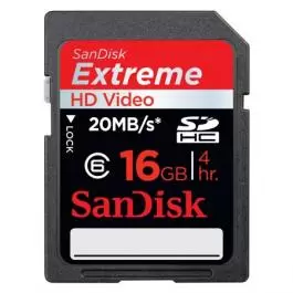 Memorijska kartica za kameru SD 16G Extreme HD Video 20 MB/s - klasa 6 SanDisk