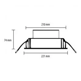 Ugradna LED lampa 30W LUG1880-30/W PROSTO