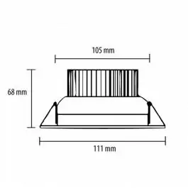 Ugradna LED lampa 10W LUG2530-10/NW PROSTO