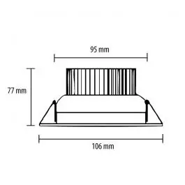 Ugradna LED lampa 10W LUG04-10/NW