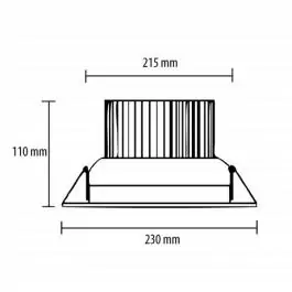 Ugradna LED lampa 30W LUG180-30/W PROSTO