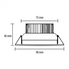 LED ugradna lampa 4x1W hladno bela LUG41-W PROSTO