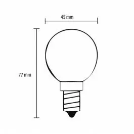 LED sijalica lopta toplo bela 1,8W PROSTO