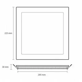 LED ugradna panel lampa 18W toplo bela LUP-P-18/WW PROSTO