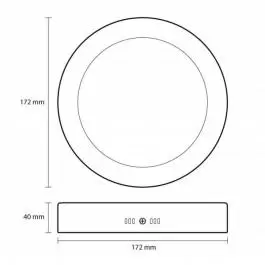 LED nadgradna panel lampa 12W toplo bela LNP-O-12/WW PROSTO